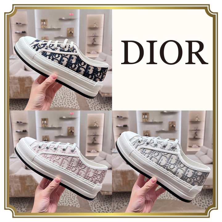 【厚底でスタイルUP♡】DIOR WALK'N'DIOR スニーカー