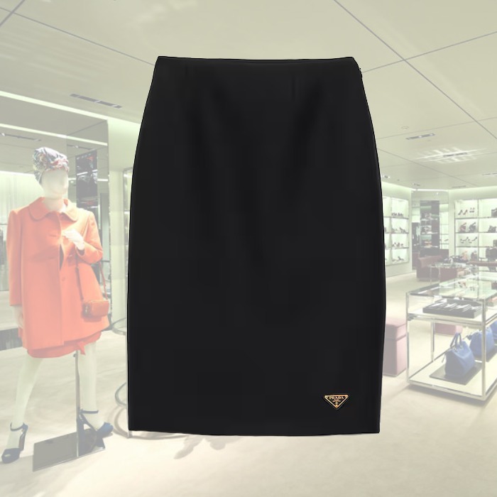 【24AW】トリコチン スカート ◆プラダ◆人気