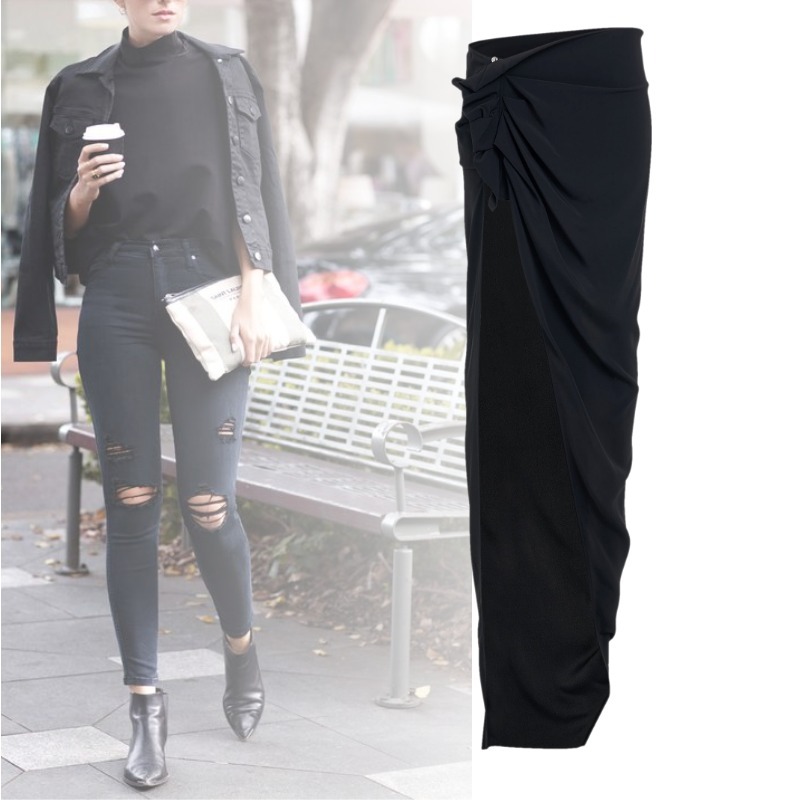 RICK OWENS DRKSHDW EDFU ウーヴン ロング スカート