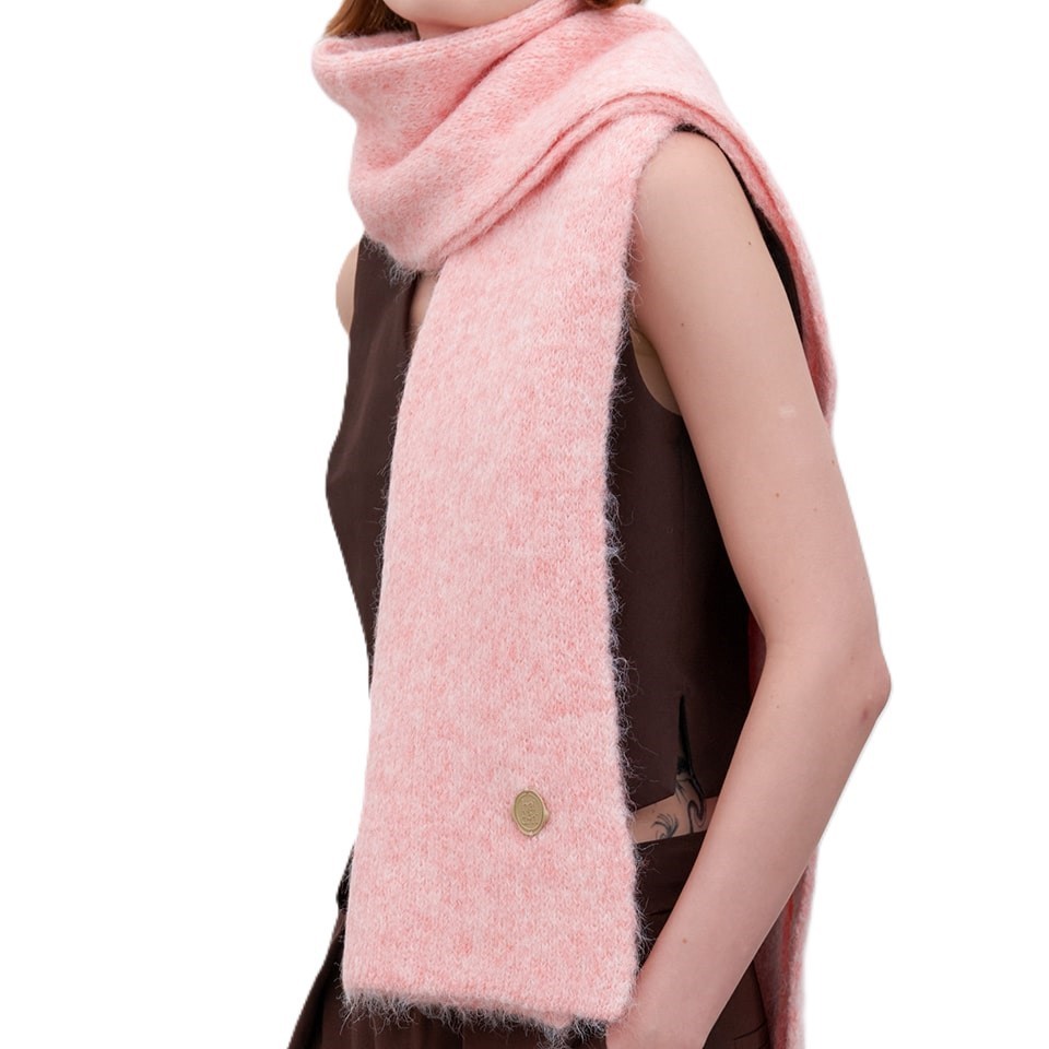[韓国] soft wool knit muffler