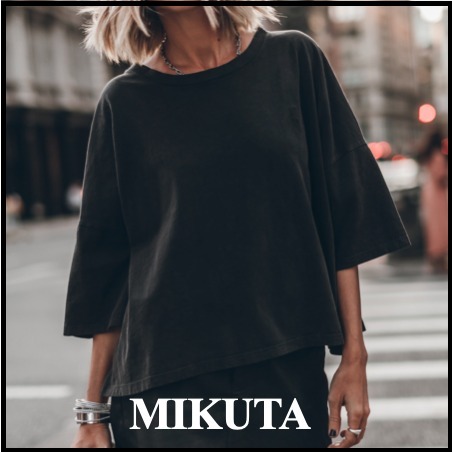 ☆MIKUTA☆The Dark Peachy Loose Cotton T-Shirt