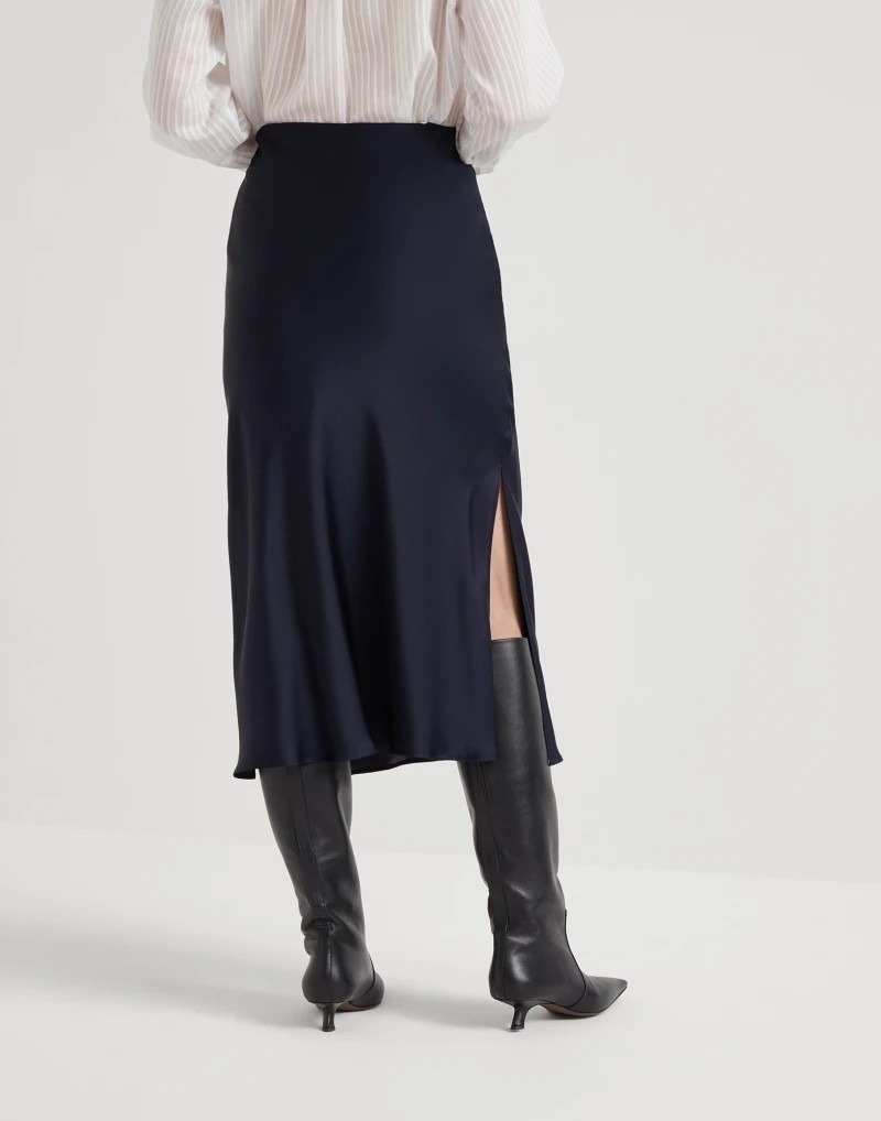 《送料無料》BRUNELLO CUCINELLI Fluid sheath skirt in Soft