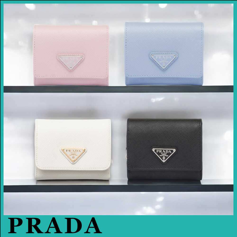 ★PRADA直営店★スモール サフィアーノレザー 3つ折りウォレット