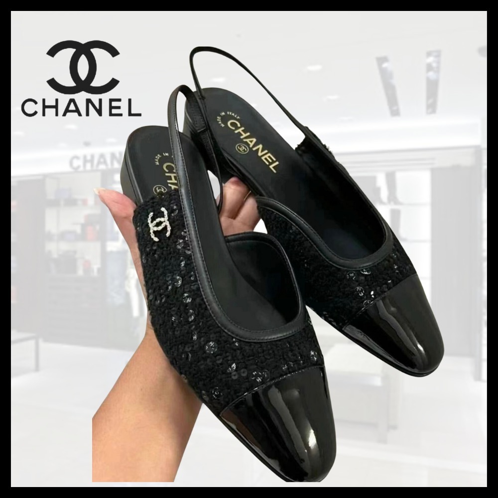 【ツイード♡スパンコール】CHANEL スリングバック