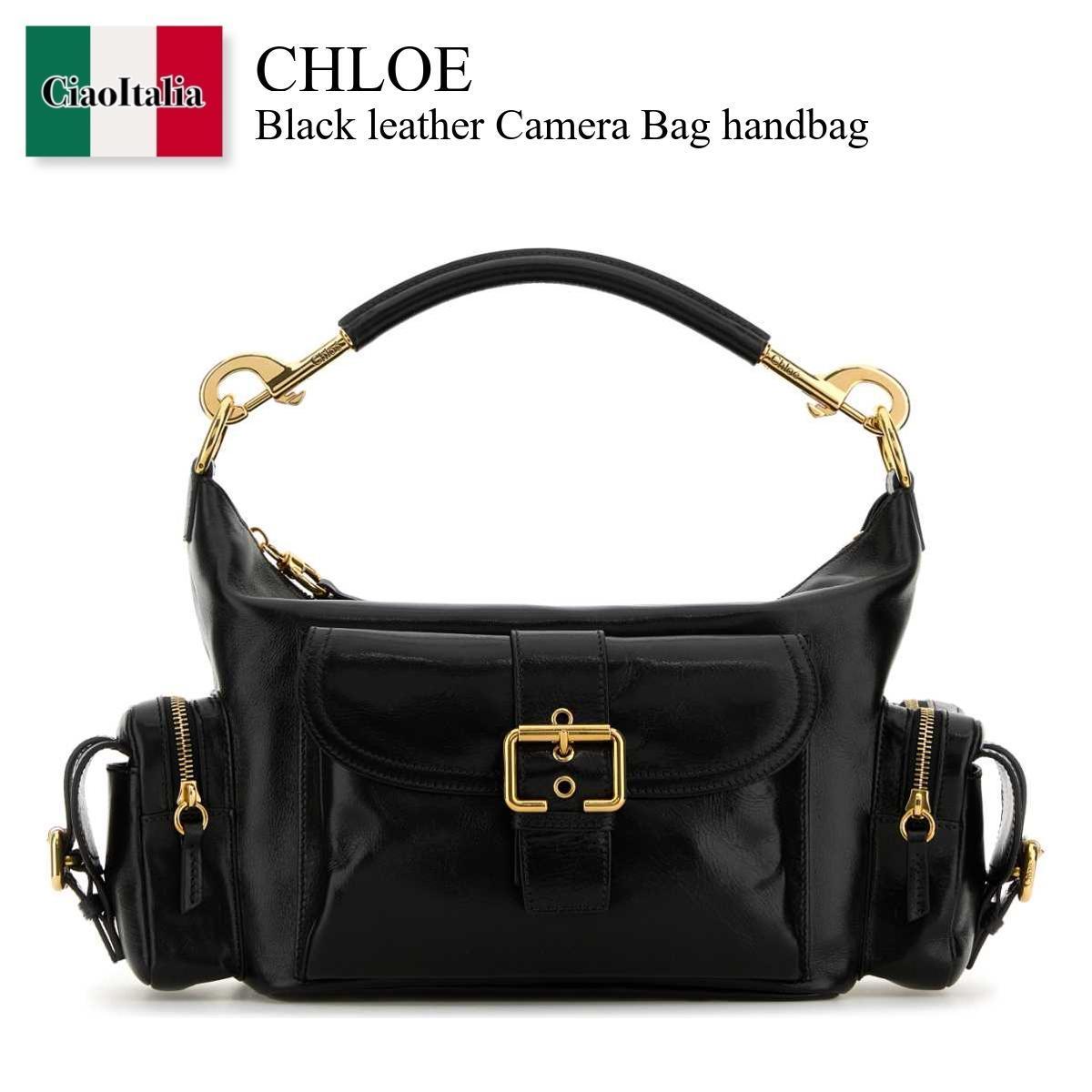 ハンドバッグ Chloe Black Leather Camera Bag Handbag