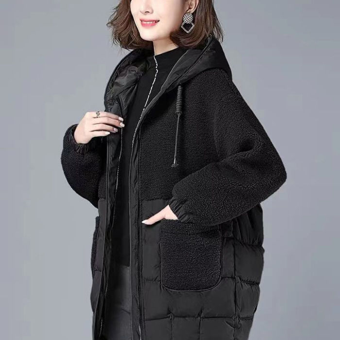 中綿ジャケット ブルゾン 3色 M-4XLsize 無地 フード付 24zm839