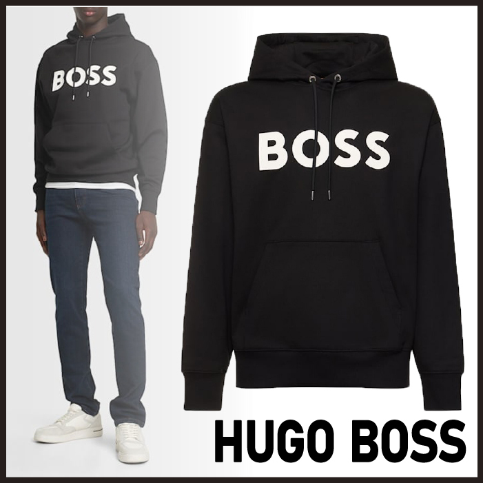 【関税込】HUGOBOSS フーディー パーカー ロゴプリント コットン