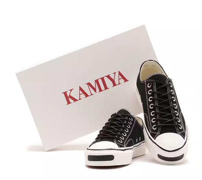 KAMIYA \"Joey\" Vulcanized Sneakers ブラック 国内発送