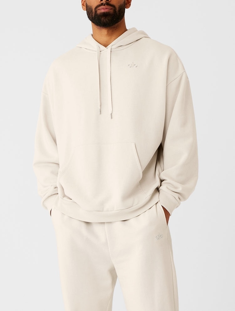 alo yoga フーディ Cashmere Plush Waffle Full Zip Hoodie - Black | Alo Yoga