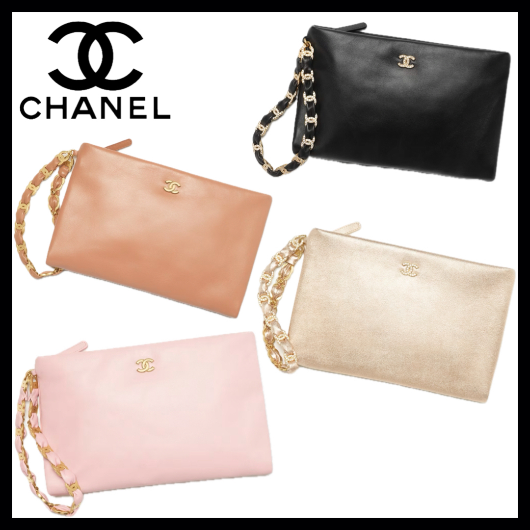 キラキラCCロゴチェーン♪【CHANEL】ポーチ クラッチバッグ