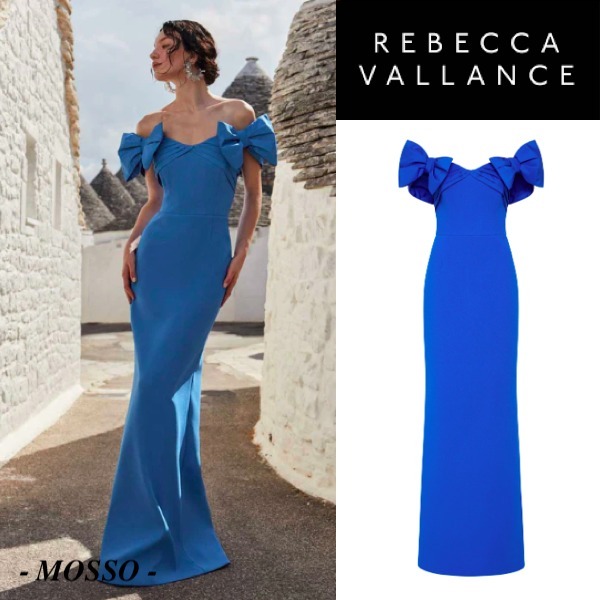 【REBECCA VALLANCE】ANTONELLA GOWN オフショル リボンガウン