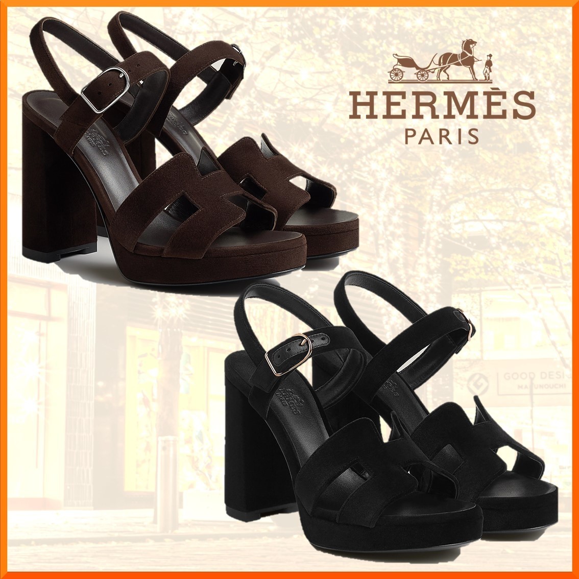 【お洒落☆セレブ愛用】HERMES サンダル ジャズ 90