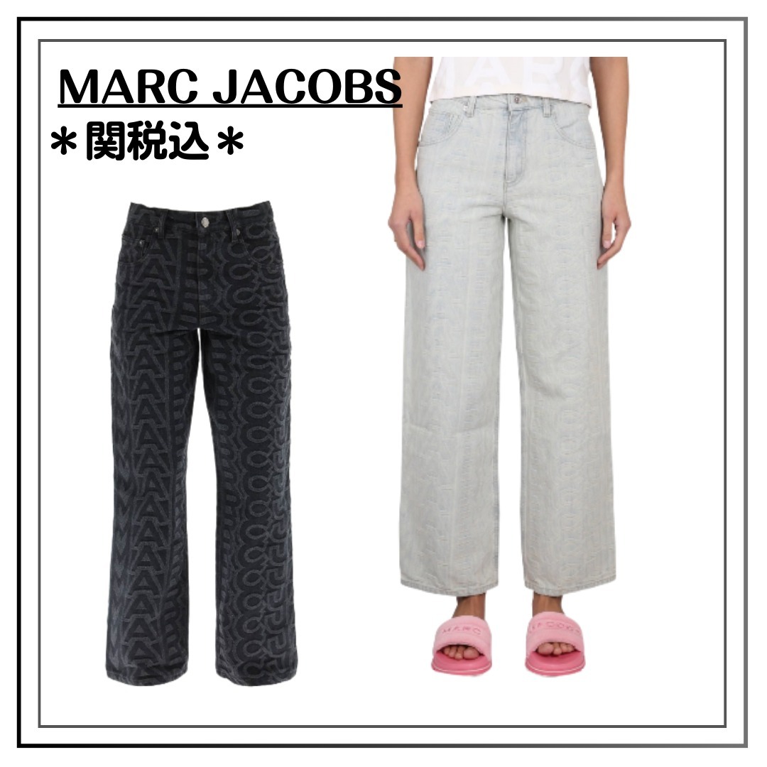 関税込 Mark Jacobs モノグラム柄 ストレートレッグ ジーンズ