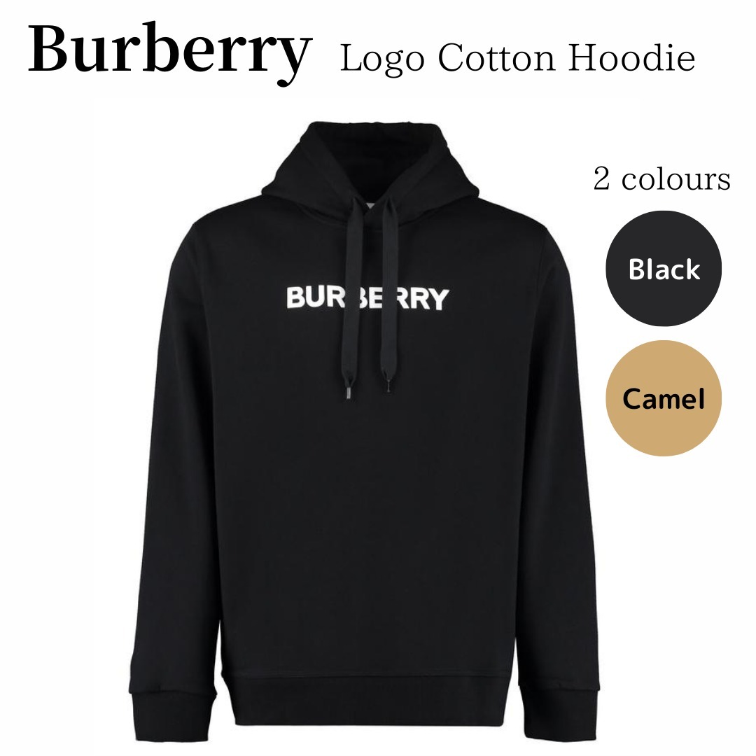 色違い有り【直営店買付】Burberry ロゴ コットンフーディー