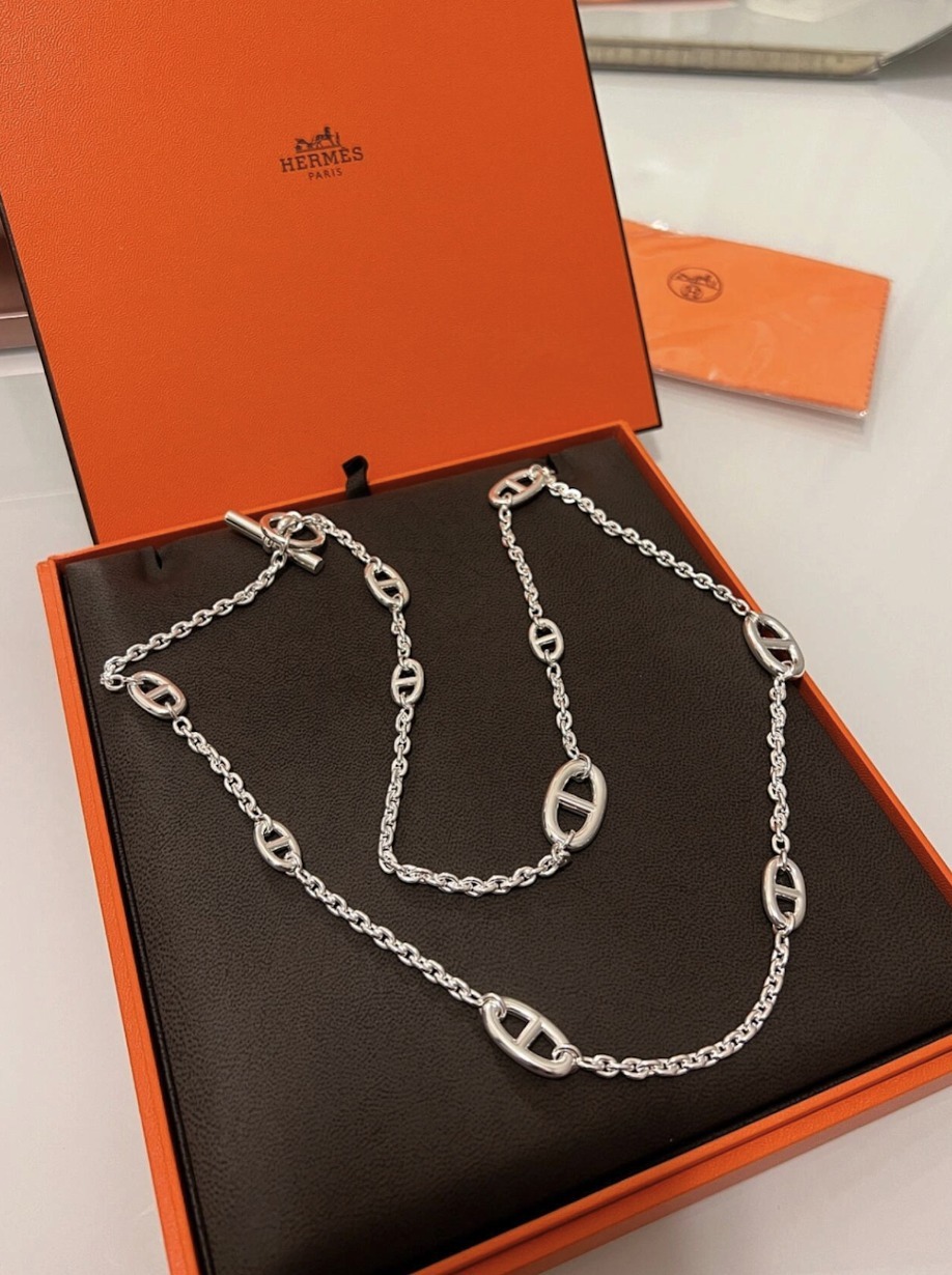 ◇大人気◇『HERMES』《ファランドール》 ロングネックレス 80