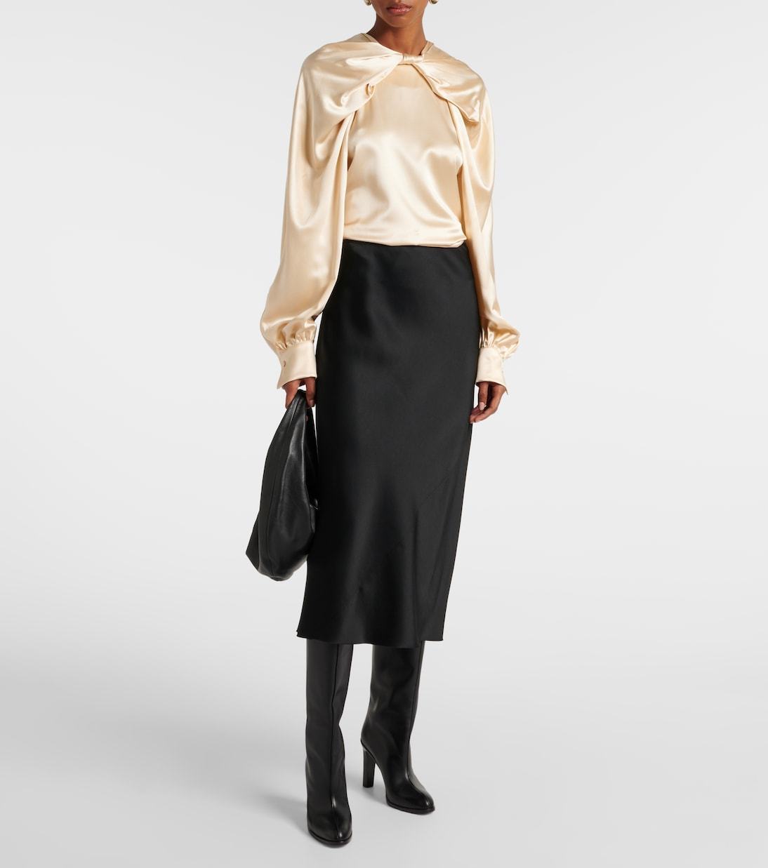 Max Mara】国内未掲載商品 Elegante Key シルクサテンブラウス