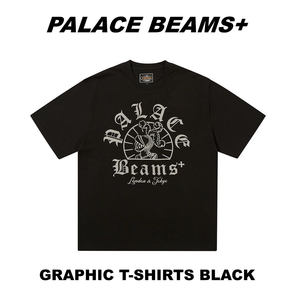 【Palace x Beams Plus】 Graphic T-Shirt Black - 24FW