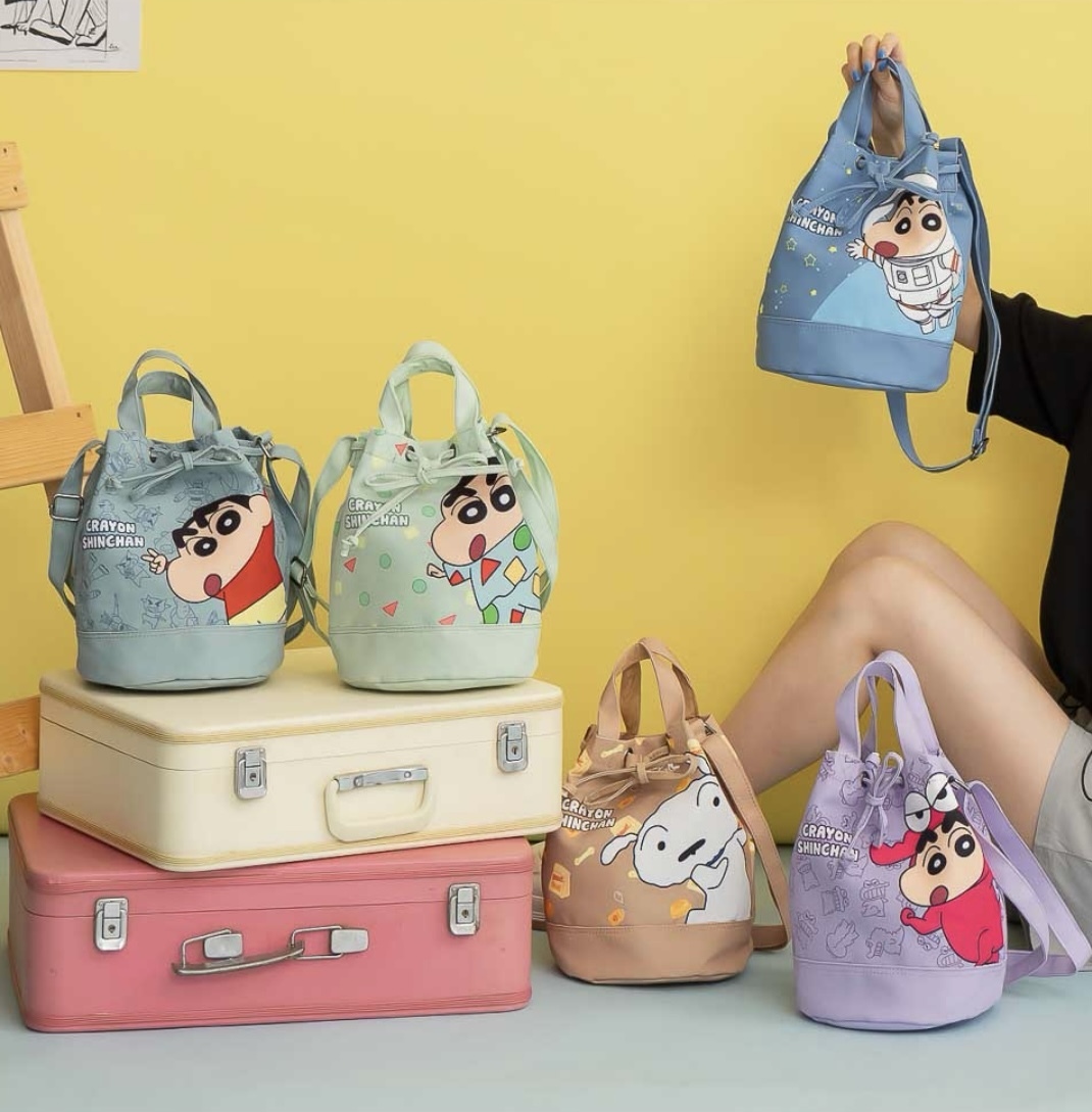 クレヨンしんちゃん台湾限定ワニヤマ カゴバッグ 白ちゃん6種