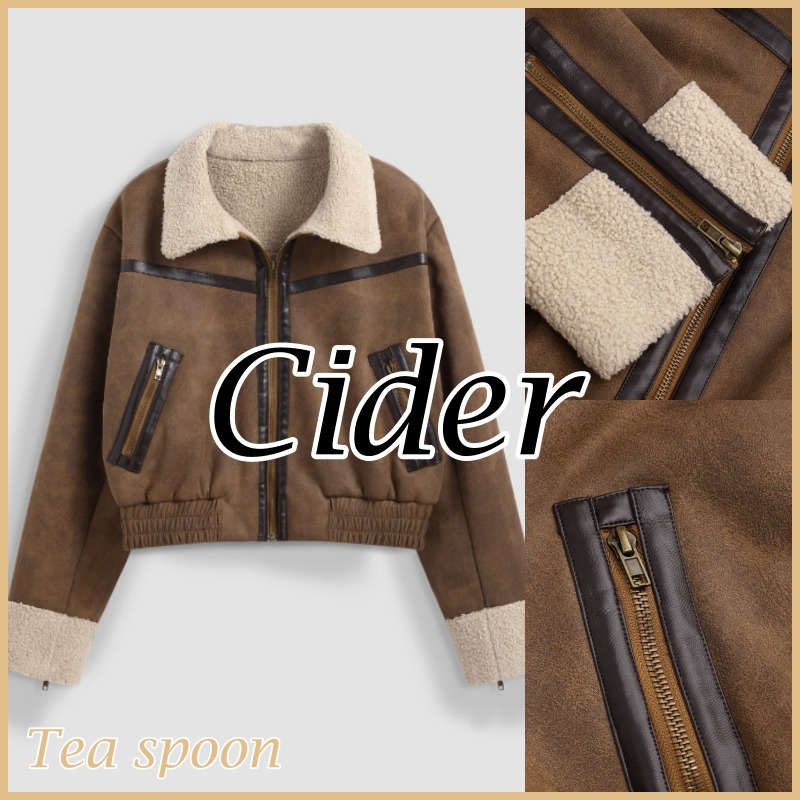 Cider◆ ジップポケット フェイク シャーリング jacket 送料込
