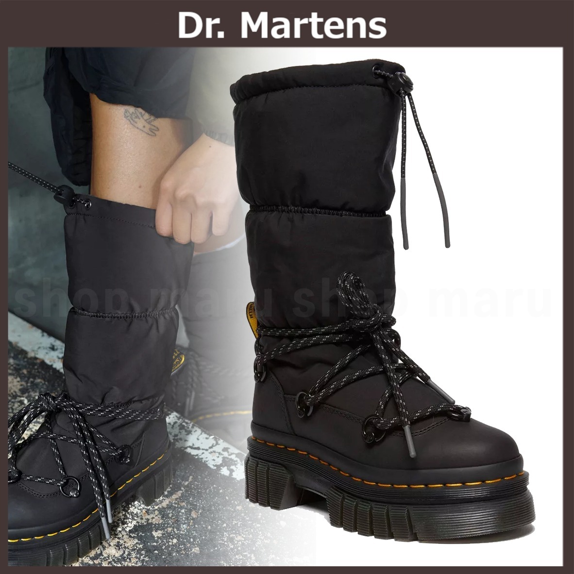 Dr Martens◆オードリックハイパファーブーツ◆ブラック
