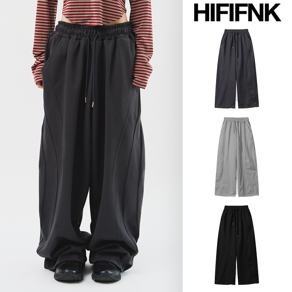 【HI FI FNK】Riki Curved Wide Pants