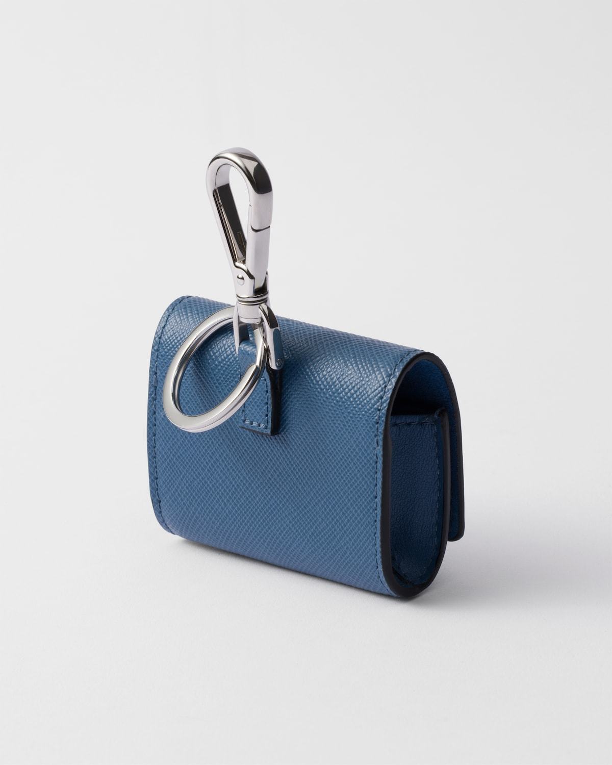 【大注目】PRADA◆サフィアーノレザー イヤホンケース ロゴ すぐにお届け］PRADA サフィアーノレザー イヤフォンケース
