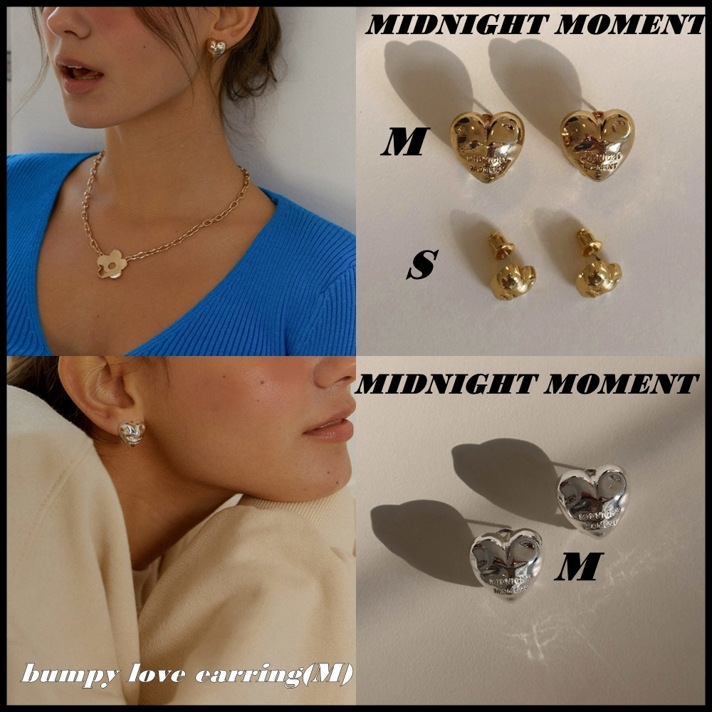 ★韓国大人気★MIDNIGHT MOMENT★bumpy love earring(M)★追跡可