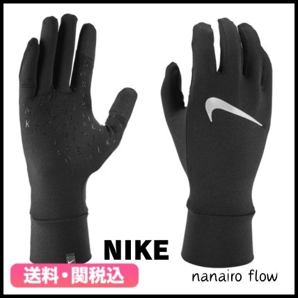 ★NIKE★ ランニング グローブ 手袋 フリース ブラック