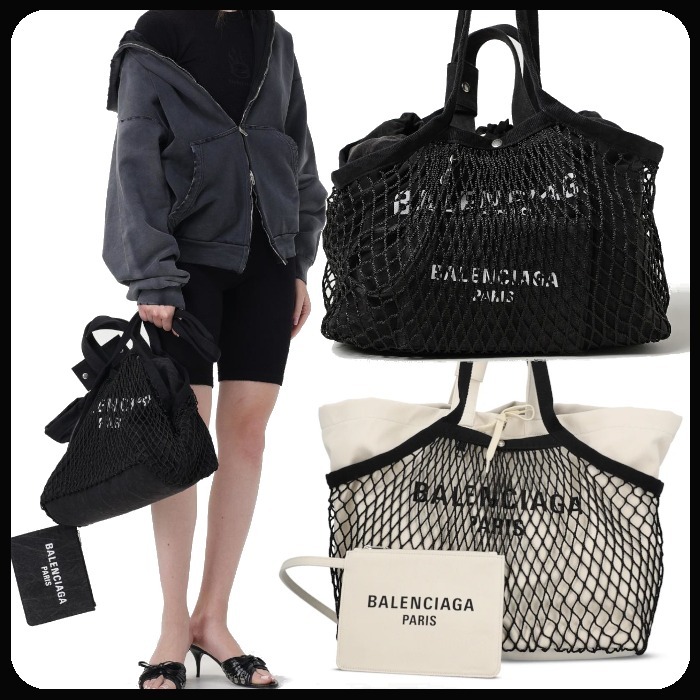 関送込 BALENCIAGA キャンバス 24/7 ミディアム トートバッグ
