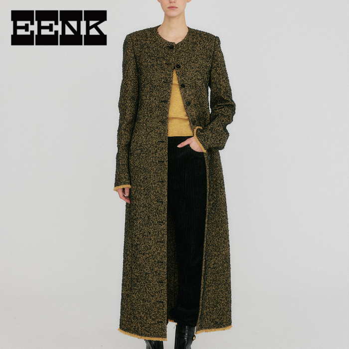 EENK インク ジロウス ラウンド ネック コート BEIGE/BLACK