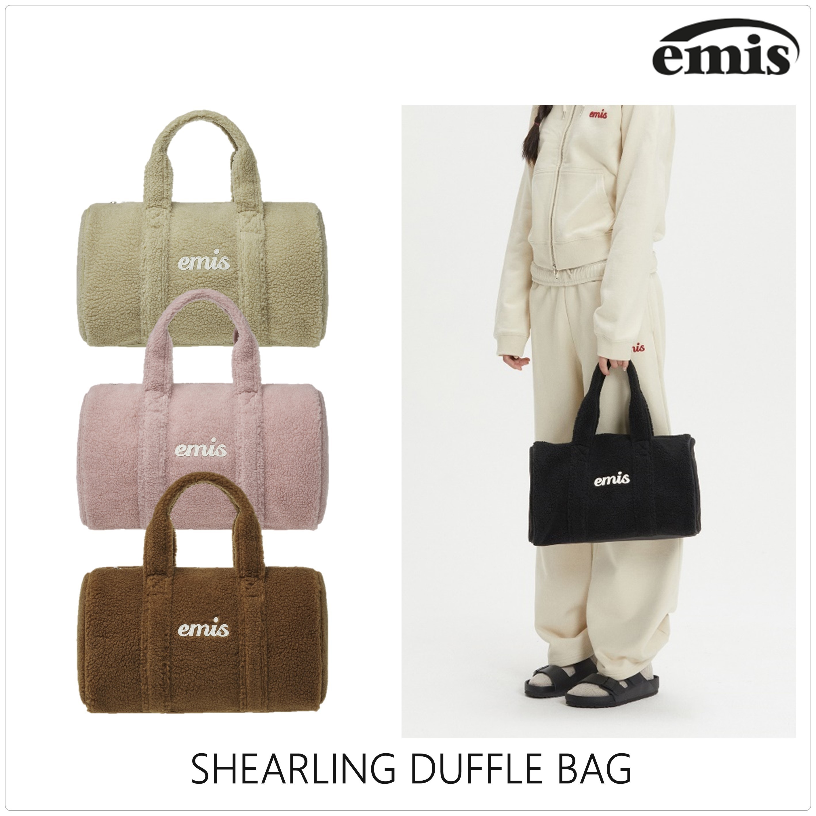 [EMIS] SHEARLING DUFFLE バッグ★新作・24AW★韓国ファッション