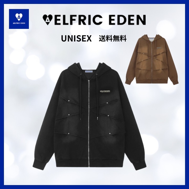 【Aelfric Eden】パッチワーク ジップアップ パーカー パッチワーク Aelfric Eden(エルフリック エデン) パーカー