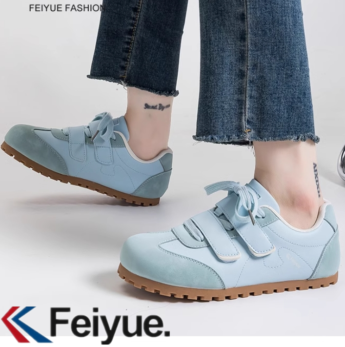 FEIYUEスニーカー 厚底レトロレディース履き心地良い