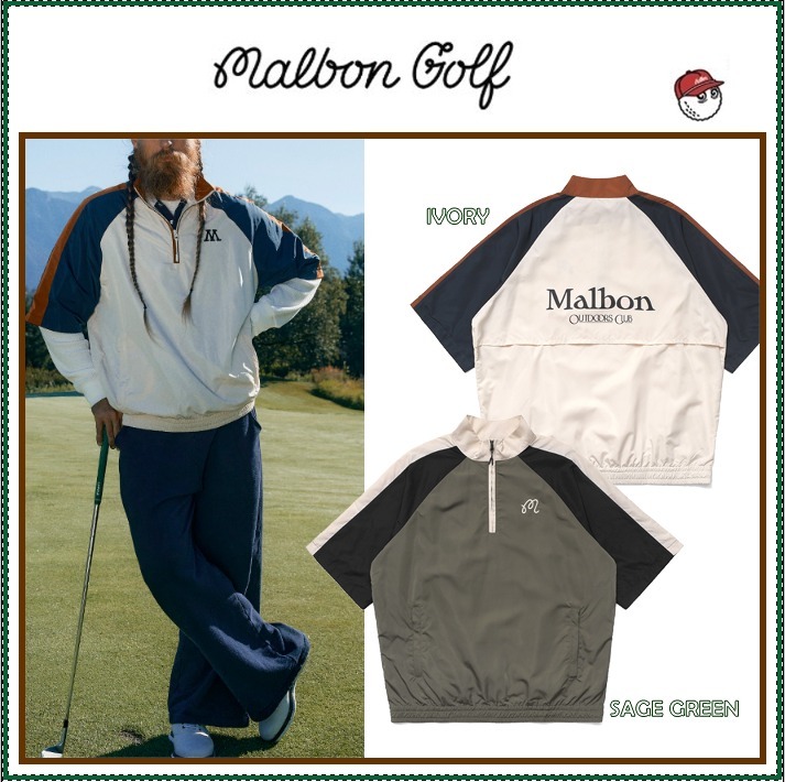 【MALBONGOLF】[OUTDOORS CLUB] Half-sleeve Anorak