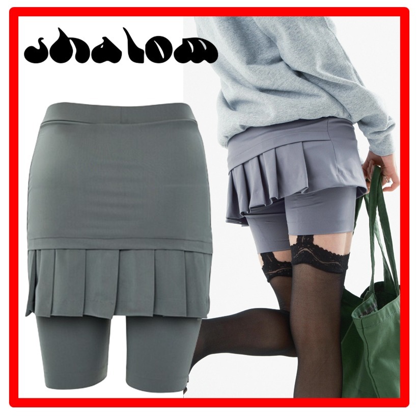 ☆韓国の人気☆【SHALOM】☆COOL PLEATS PANTS-GRAY☆パン.ツ