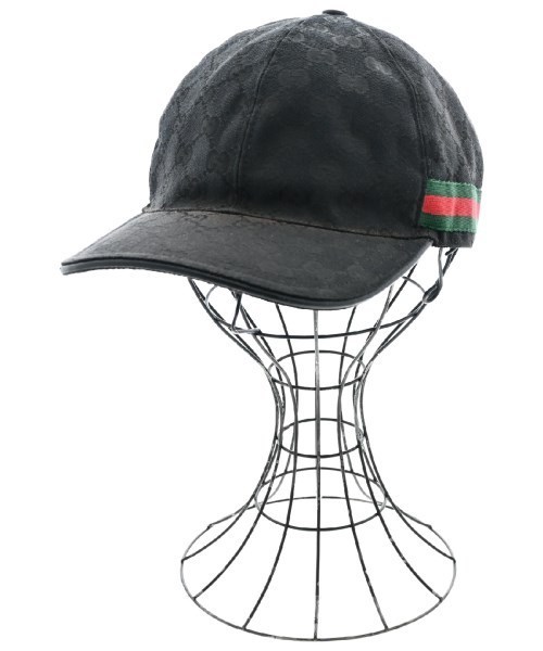 GUCCI グッチ キャップ 黒(総柄) L 4103624O0010