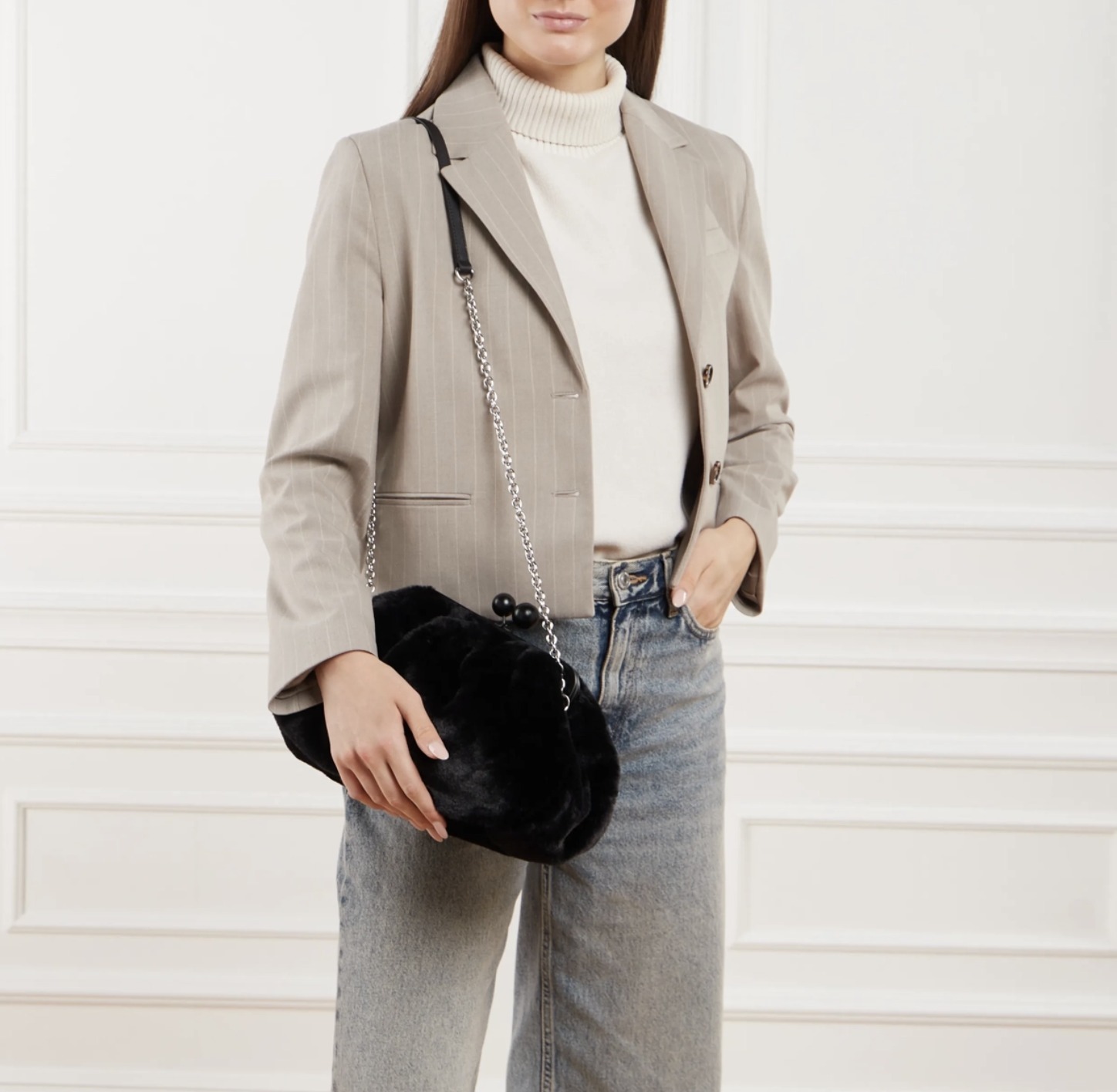 ＜GIANNA＞Weekend ミディアムファーリーパスティチーノバッグ