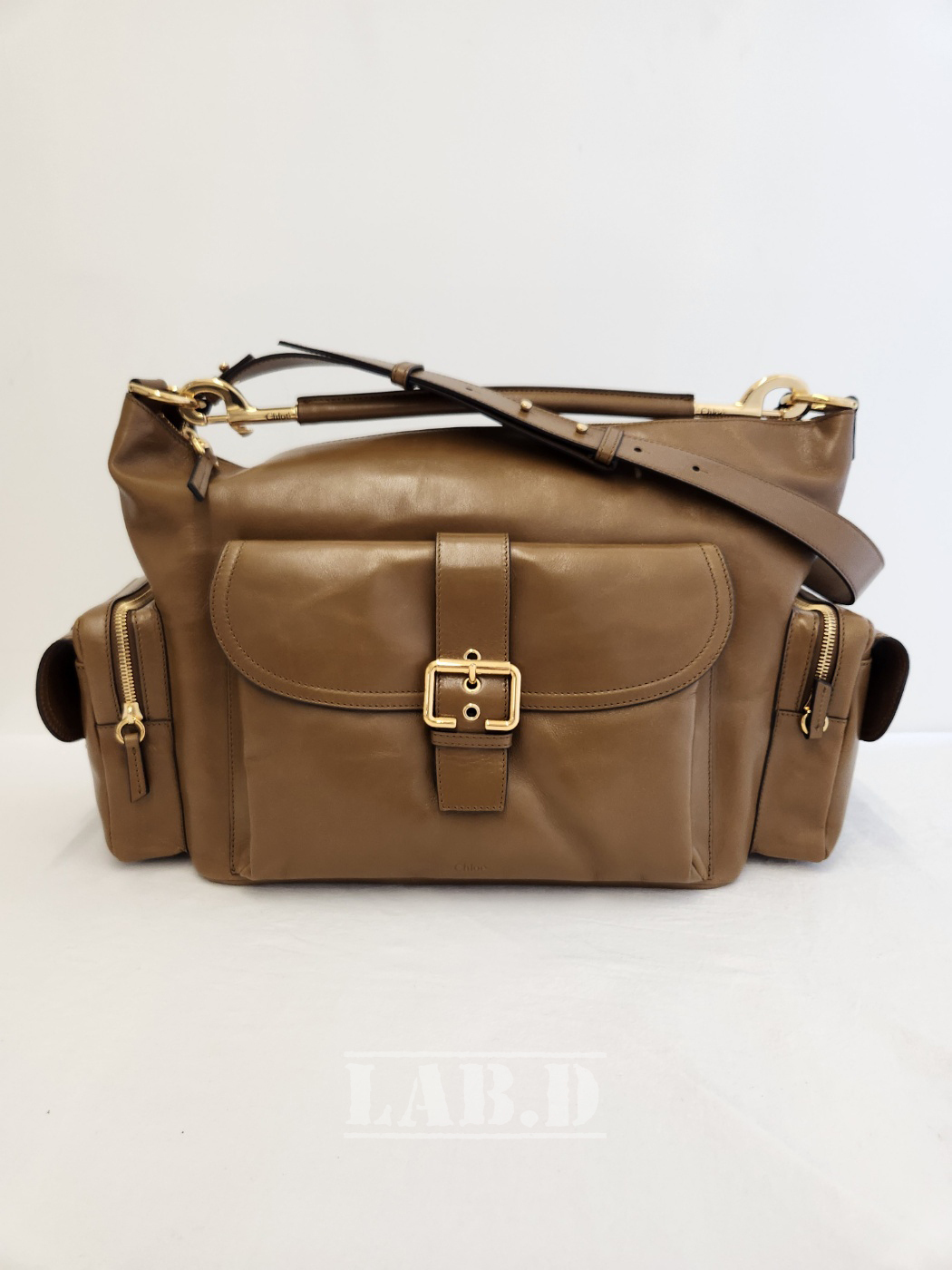 CHLOE | LARGE DOUBLE CARRY CAMERA BAG DARK KHAKI バッグ
