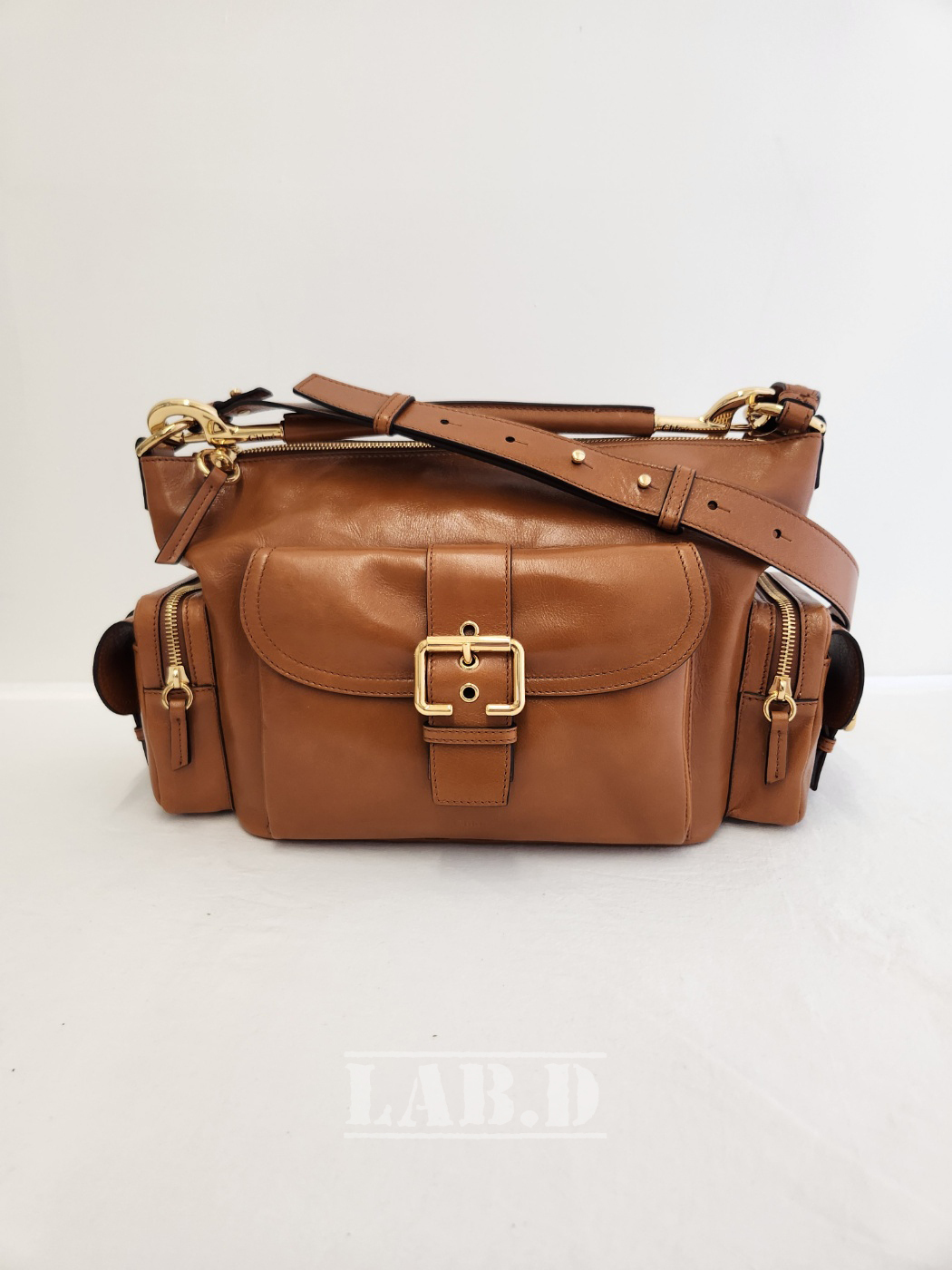 CHLOE | MEDIUM DOUBLE CARRY CAMERA BAG CLAY BROWN バッグ