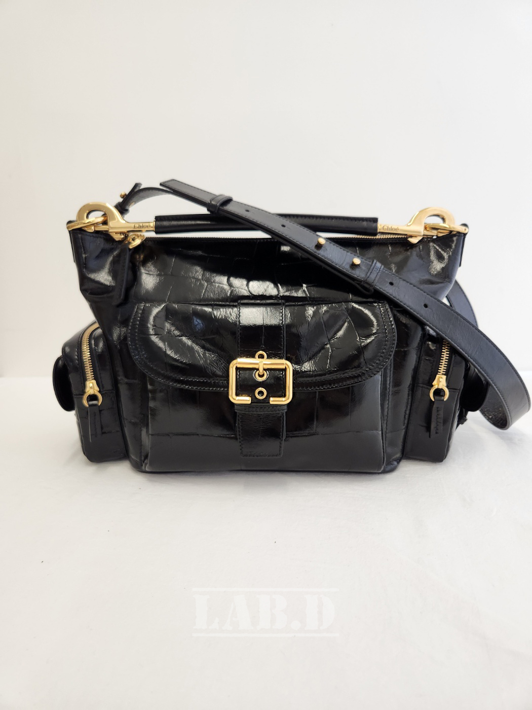 CHLOE | MEDIUM DOUBLE CARRY CAMERA BAG BLACK バッグ