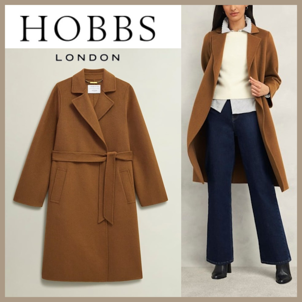 ★Hobbs London★ ウール リサム ラップ コート