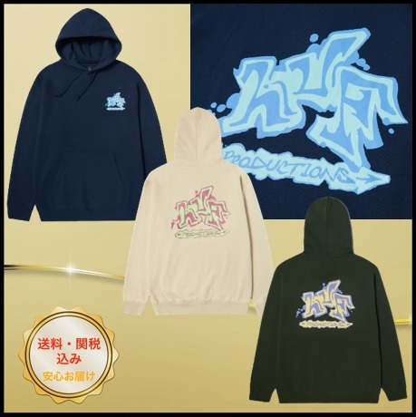 関税込み♪【HUF】Productions プルオーバー ★ ロゴ パーカー