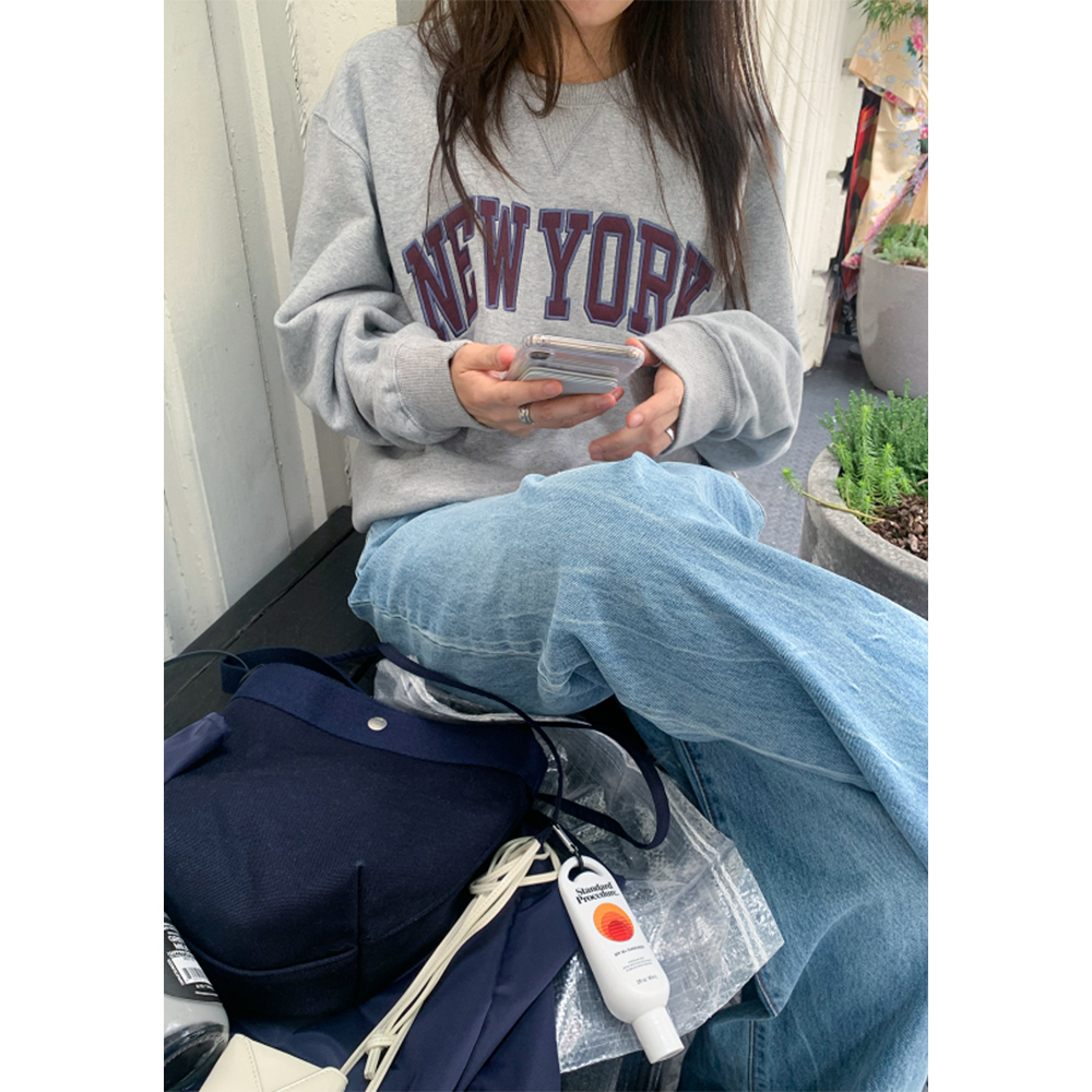 haag】a NEW YORK sweatshirt☆韓国 人気☆24AW☆トレーナー