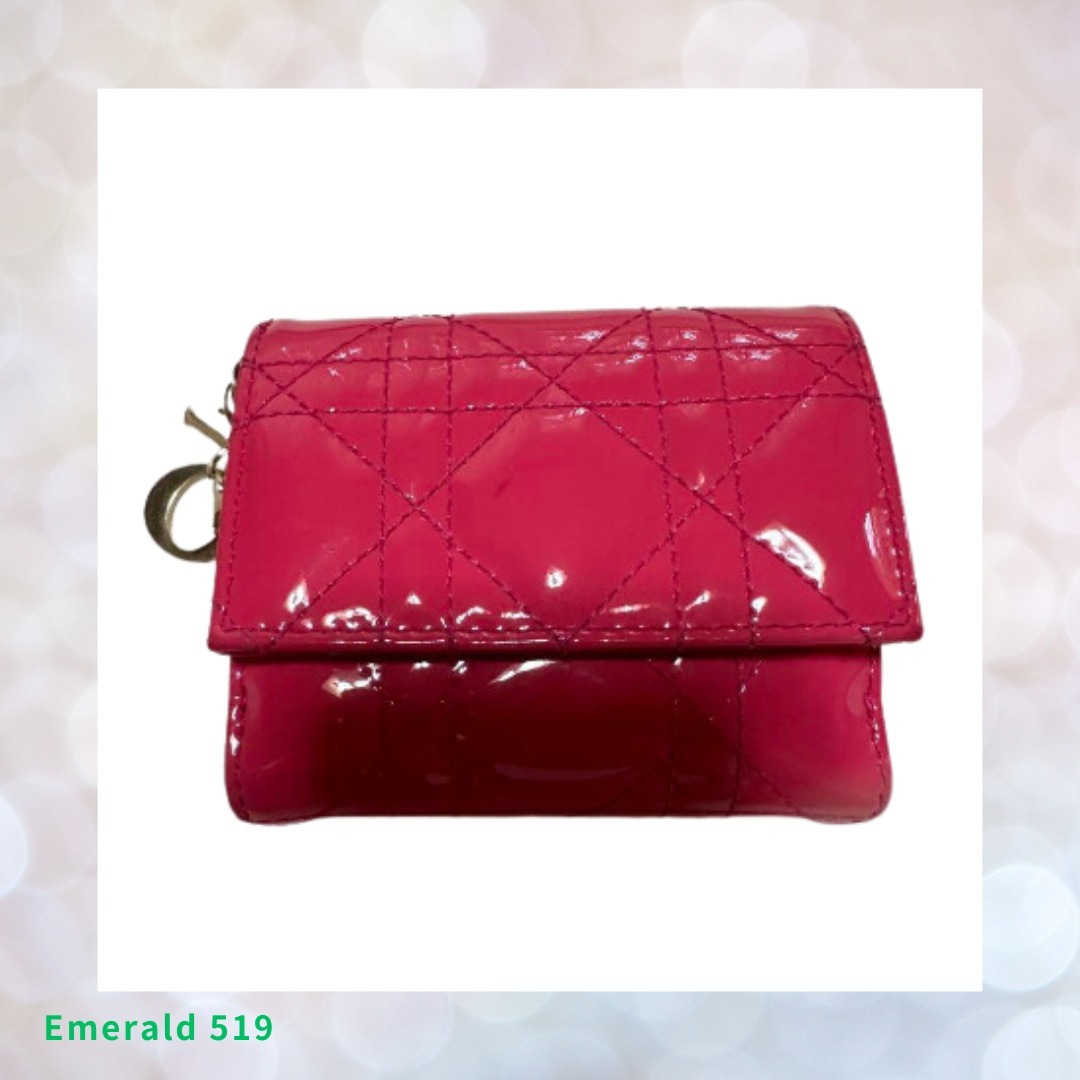 【日本限定】LADY DIOR ロータスウォレットカナージュ パテント