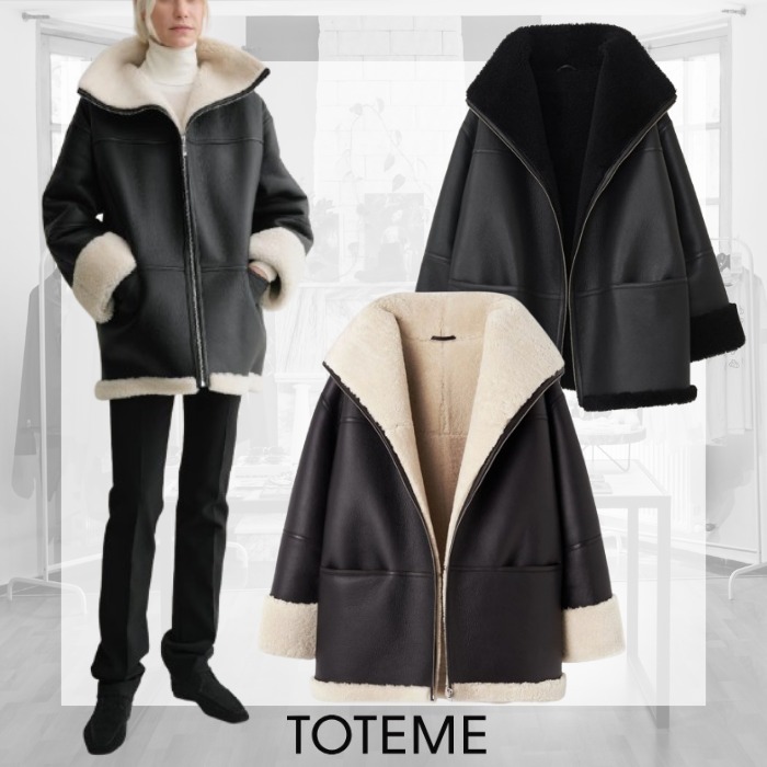 送料関税込【toteme】シグネチャー シャーリング ジャケット