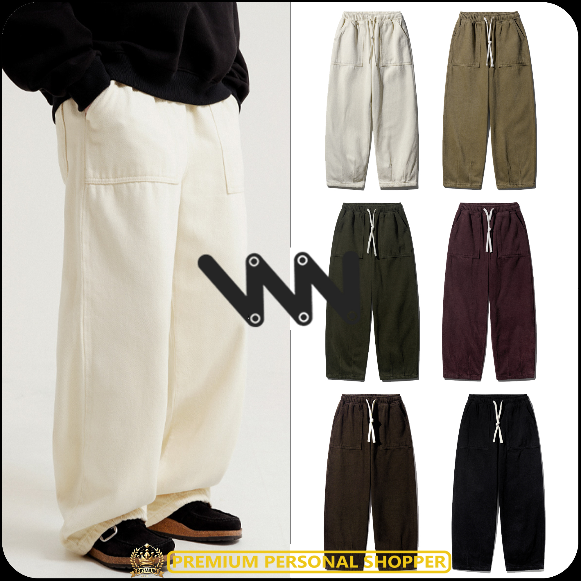 [WV PROJECT]★24FW★SMORE COTTON NAPPING BANDING PANTS
