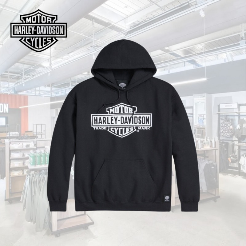 人気☆ Harley-Davidson バー＆シールド バイカー ロゴ パーカー