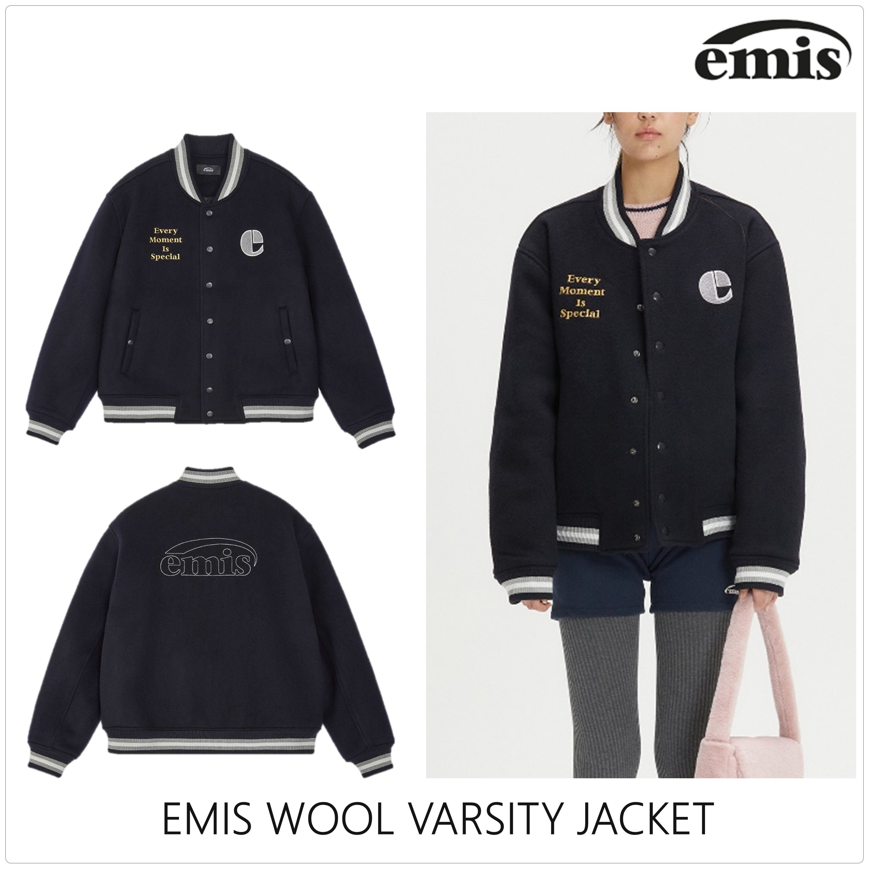 [EMIS]EMIS WOOL VARSITY ジャケット★新作・24AW★人気★韓国★