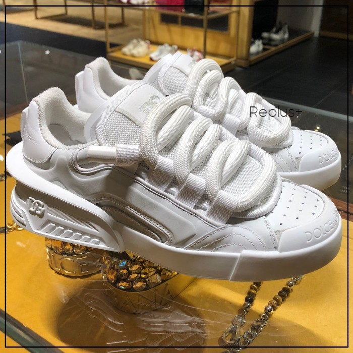 【Dolce&Gabbana】DGロゴ ロートップスニーカー カーフ ホワイト