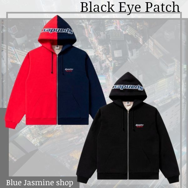 【すぐ届く・国内発】Black Eye Patch/ SPANDEX LOGO ZIP HOODIE